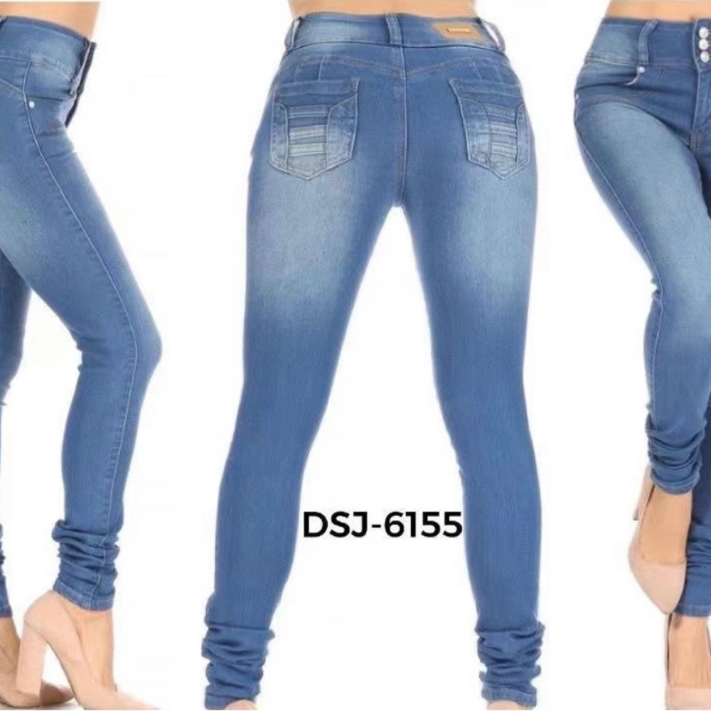 New diva star colombian push up medium blue skinny jean